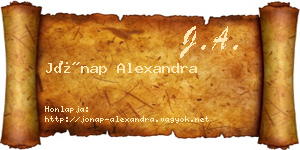 Jónap Alexandra névjegykártya