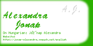 alexandra jonap business card